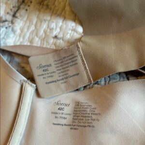 LOT OF 2 Soma Vanishing Back Beige Bras (2)